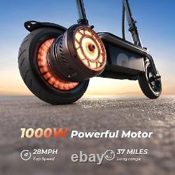 Electric Scooter With Seat 1000W 28MPH Adjustable E-Scooter 37 Miles Long Range