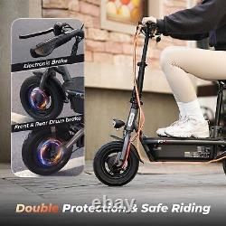 Electric Scooter With Seat 1000W 28MPH Adjustable E-Scooter 37 Miles Long Range