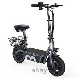 Electric Scooter With Seat 1000W 28MPH Adjustable E-Scooter 37 Miles Long Range