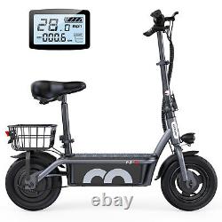 Electric Scooter With Seat 1000W 28MPH Adjustable E-Scooter 37 Miles Long Range