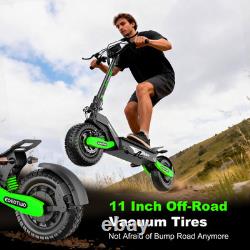 Electric Scooter for Adult 1200W 30MPH 25Mile Foldable 11inch Off-road E-Scooter