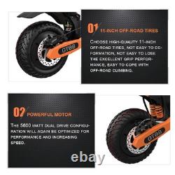 Electric Scooter for Adult 5600W Dual Motor 50MPH 60V 27AH Folding E-scooter 860