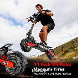 Electric Scooter for Adults 1200W 30MPH 25Mile Foldable Offroad Fast E-scooter