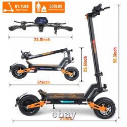 Electric Scooter for Adults 2000W Peak 48V 25AH 11'' Off-road E-Scooter 46MPH US