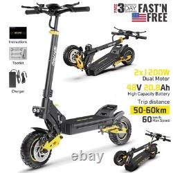 Electric Scooter for Adults 2400W Dual Motors 48V 37Miles 37MPH Off-Road Scooter