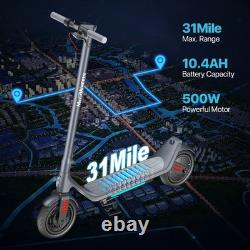 Electric Scooter for Adults 500W Foldable E Scooter 28 Miles Dual Suspension APP