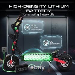 Electric Scooter for Adults 56MPH 14 Fat Tire 62Mile 8000W Dual Motor 60V/40AH