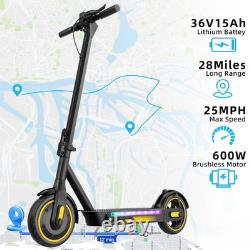Electric Scooter for Adults, 600W Motor, 10Air Tires, up to 25 MPH and 22-30 Mi