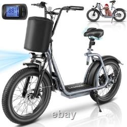 Electric Scooter for Adults Fat Tire Scooter with Seat Off-road E Mopeds