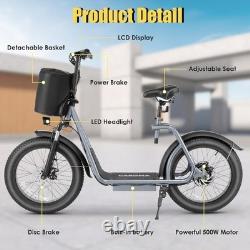 Electric Scooter for Adults Fat Tire Scooter with Seat Off-road E Mopeds