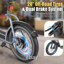 Electric Scooter for Adults Fat Tire Scooter with Seat Off-road E Mopeds