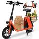Electric Scooter for Adults Foldable Scooter with Seat & Carry Basket 680W P