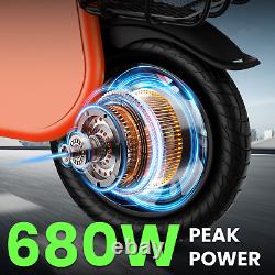 Electric Scooter for Adults Foldable Scooter with Seat & Carry Basket 680W P