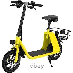 Electric Scooter for Adults Foldable Scooter with Seat & Carry Basket 680W P