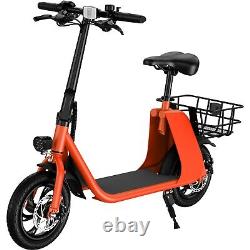 Electric Scooter for Adults Foldable Scooter with Seat & Carry Basket 680W P