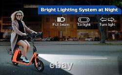 Electric Scooter for Adults Foldable Scooter with Seat & Carry Basket 680W P