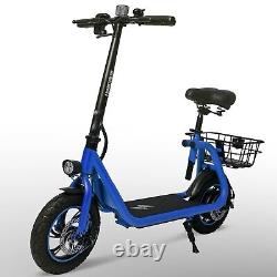 Electric Scooter for Adults Foldable Scooter with Seat & Carry Basket E Mopeds