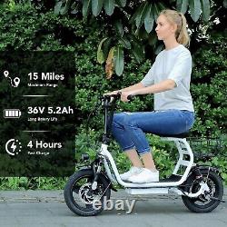 Electric Scooter for Adults Foldable Scooter with Seat & Carry Basket E Mopeds