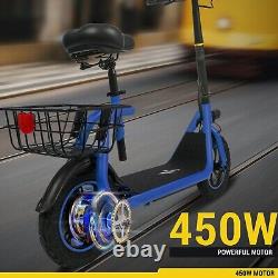 Electric Scooter for Adults Foldable Scooter with Seat & Carry Basket E Mopeds