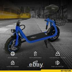 Electric Scooter for Adults Foldable Scooter with Seat & Carry Basket E Mopeds