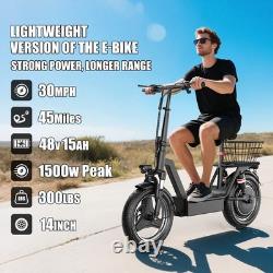 Electric Scooter for Adults&Teens with Seat, 1500 Motor, 45 Miles Range, Folding