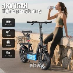 Electric Scooter for Adults&Teens with Seat, 1500 Motor, 45 Miles Range, Folding