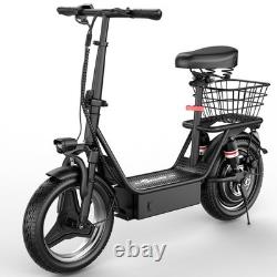Electric Scooter for Adults&Teens with Seat, 1500 Motor, 45 Miles Range, Folding