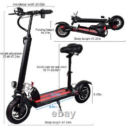 Electric Scooter for Adults with 500W Motor Folding E-Scooter with Seat 25MPH 10