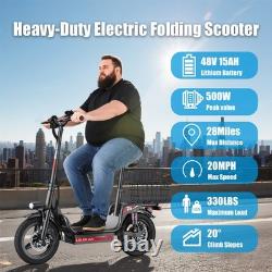 Electric Scooter for Adults with Seat Commuter Foldable Scooter 500W 48V 25Miles Electric Scooter for Adults with Seat Commuter Foldable Scooter 500W 48V 25Miles