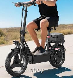 Electric Scooter for Adults with Seat Foldable E-Scooter 1500W 45 Mile 30MPH US