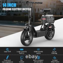 Electric Scooter for Adults with Seat Foldable E-Scooter 1500W 45 Mile 30MPH US