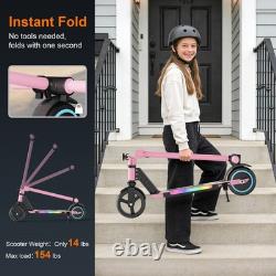 Electric Scooter for Kids 6-14 e Kick Scooter LED Display Adjustable Foldable