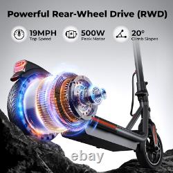 Electric Scooter with300W, 8.5'' Tires, 36V 5.2AH, Up to 19MPH, 3-Speed Mode for Adult