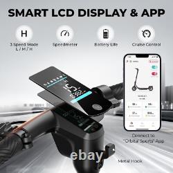 Electric Scooter with300W, 8.5'' Tires, 36V 5.2AH, Up to 19MPH, 3-Speed Mode for Adult