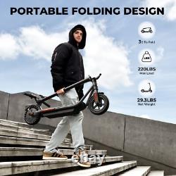 Electric Scooter with300W, 8.5'' Tires, 36V 5.2AH, Up to 19MPH, 3-Speed Mode for Adult