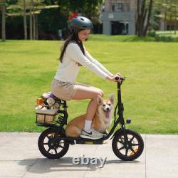 Electric Scooter with Seat, 14 E-Scooter with 36V 7.8AH Battery, 350W Motor