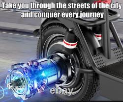 Electric Scooter with Seat 1500W 30MPH 45 Miles Range14 Tire with Basket US