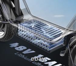 Electric Scooter with Seat 1500W 30MPH 45 Miles Range14 Tire with Basket US