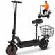 Electric Scooter with Seat 22Miles 22MPH 10 Foladable Commuting Scooter