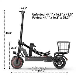 Electric Scooter with Seat 22Miles 22MPH 10 Foladable Commuting Scooter