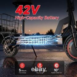 Electric Scooter with Seat 22Miles 22MPH 10 Foladable Commuting Scooter