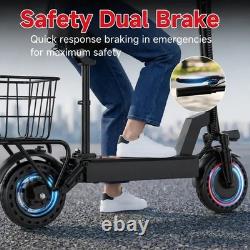 Electric Scooter with Seat 22Miles 22MPH 10 Foladable Commuting Scooter