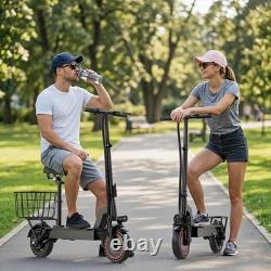 Electric Scooter with Seat 22Miles 22MPH 10 Foladable Commuting Scooter