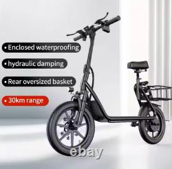 Electric Scooter with Seat, Commuter Foldable, 500W 10.4Ah Battery 22mph