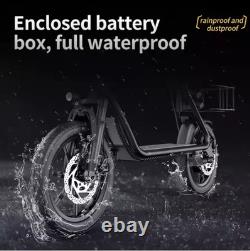 Electric Scooter with Seat, Commuter Foldable, 500W 10.4Ah Battery 22mph