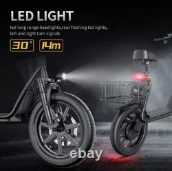 Electric Scooter with Seat, Commuter Foldable, 500W 10.4Ah Battery 22mph