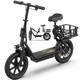 Electric Scooter with Seat, Foldable 750W PEAK 49Miles LONG RANGE Escooter 35km/H