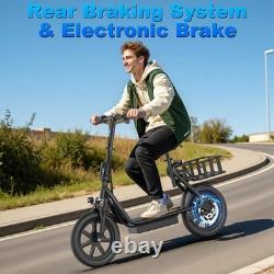 Electric Scooter with Seat, Foldable 750W PEAK 49Miles LONG RANGE Escooter 35km/H
