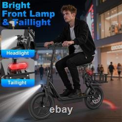 Electric Scooter with Seat, Foldable 750W PEAK 49Miles LONG RANGE Escooter 35km/H