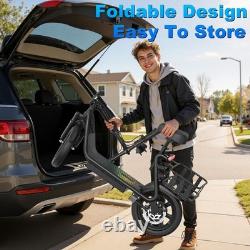 Electric Scooter with Seat, Foldable 750W PEAK 49Miles LONG RANGE Escooter 35km/H